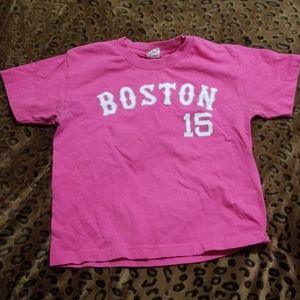 Pink Boston baseball tee